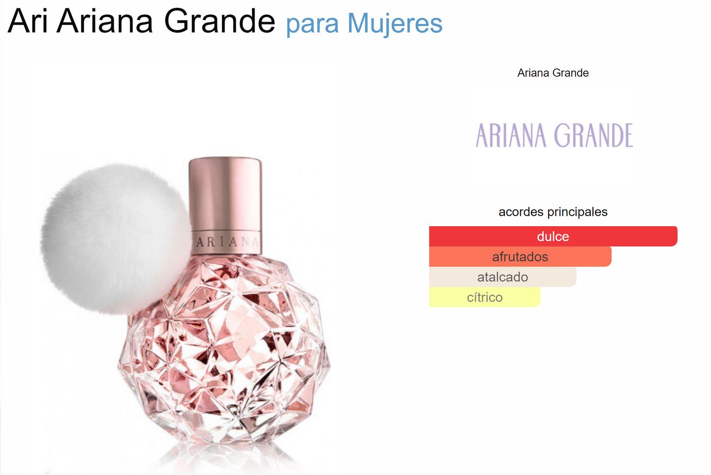 Ari de Ariana Grande EDP 3.4oz tester