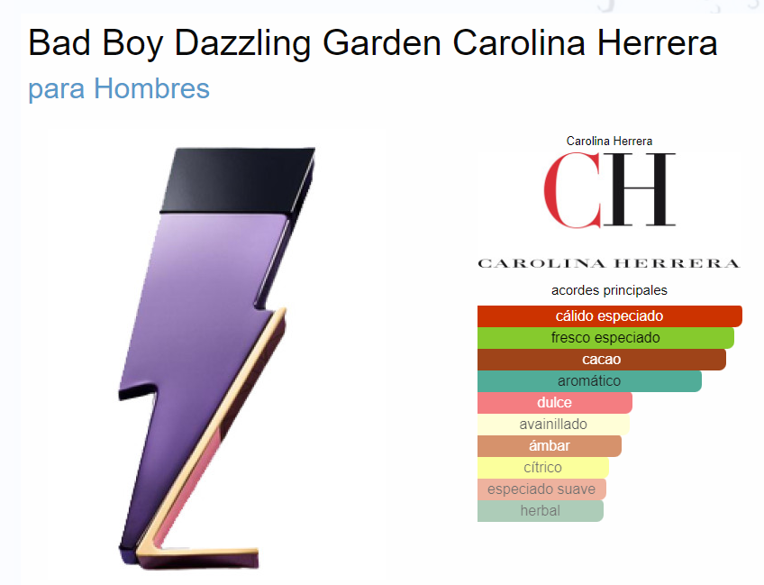 Bad Boy Dazzling Garden by Carolina Herrera 3.4oz