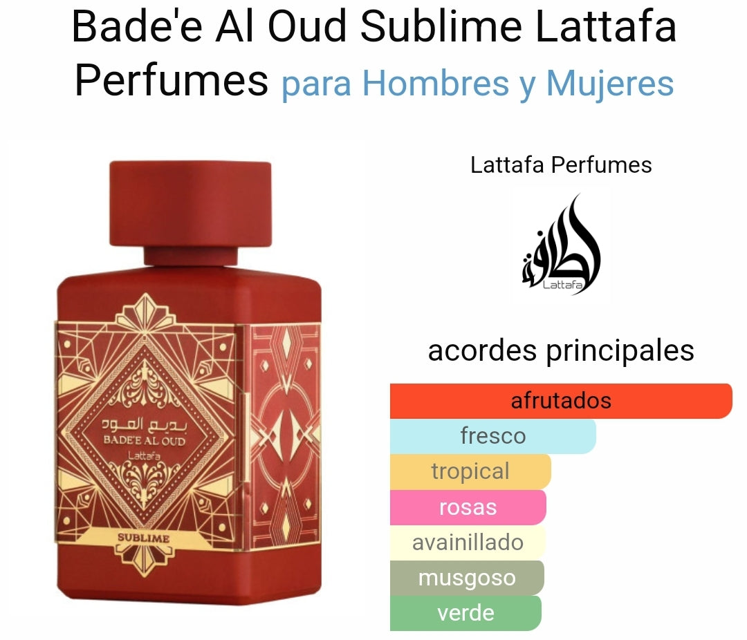 Sublime Badee al Oud Lattafa 3.4oz