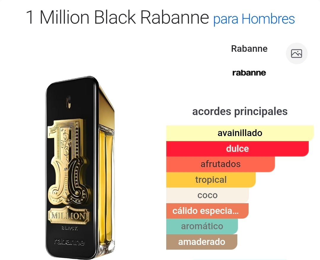 1 Million Black Paco Rabanne 3.4oz