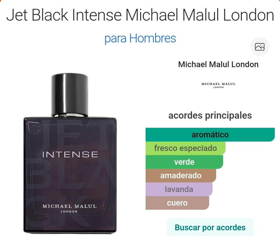 Jet Black Intense de Michael Malul EDP 3.4oz