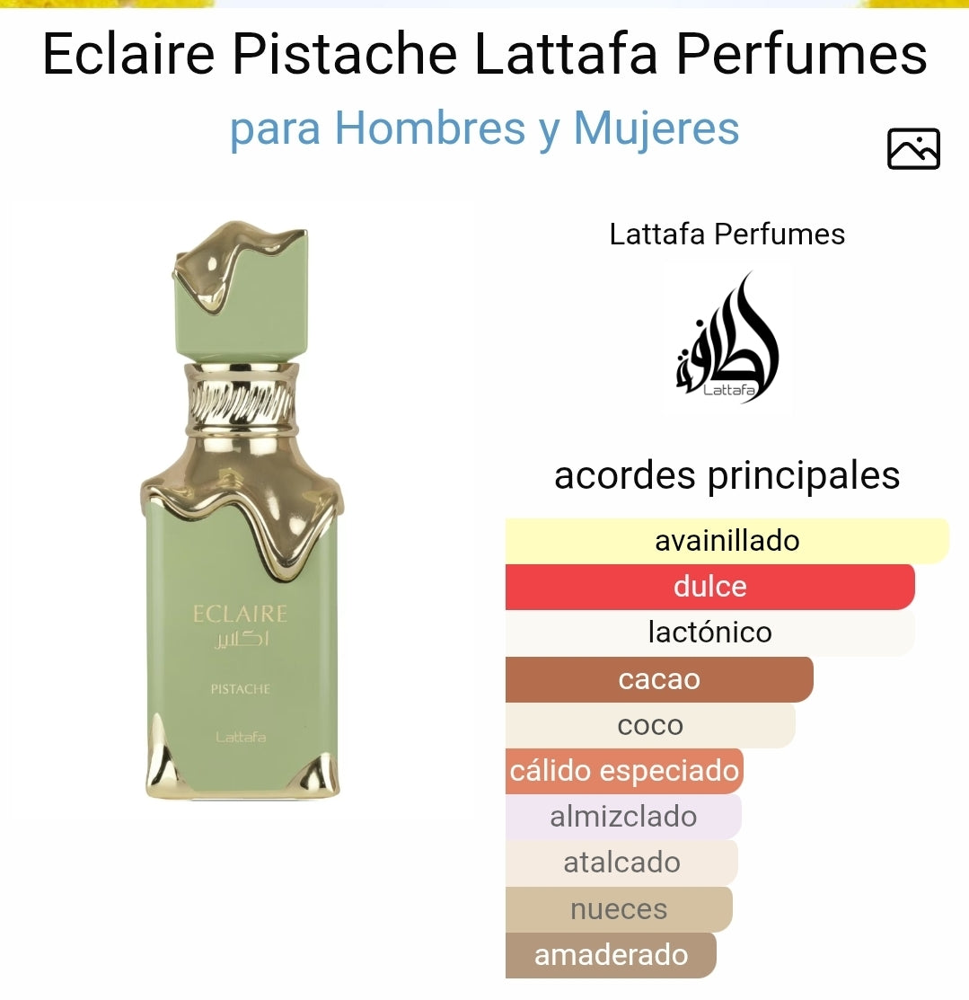 PISTACHE Eclaire Lattafa EDP 3.4oz