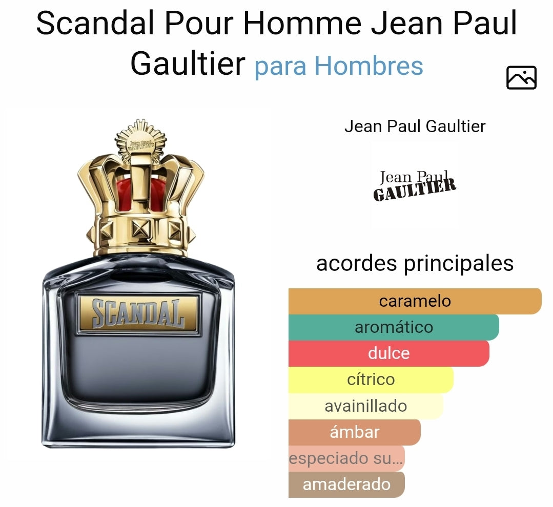 Scandal Pour Homme JPG EDT 3.4oz TESTER