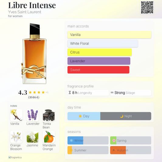 Libre Intense Yves Saint Laurent EDP intense 3oz