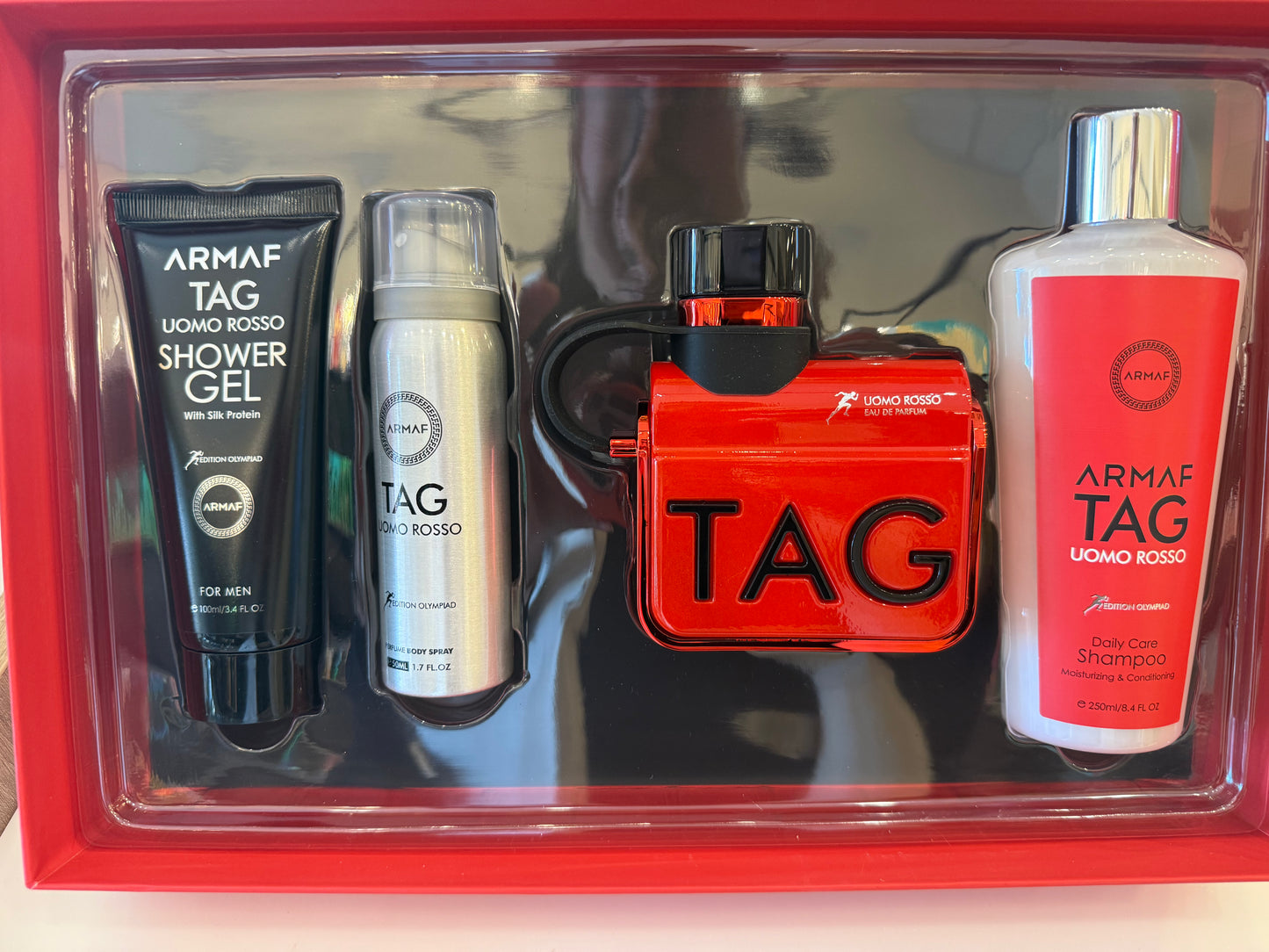 Set Tag Him Uomo Rosso Armaf 4pcs