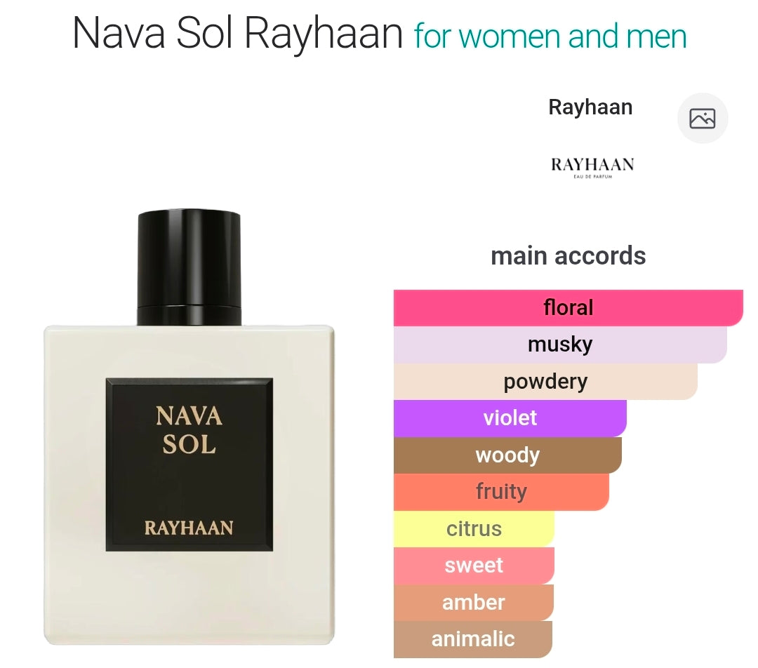 Nava Sol by Rayhaan EDP 3.4oz