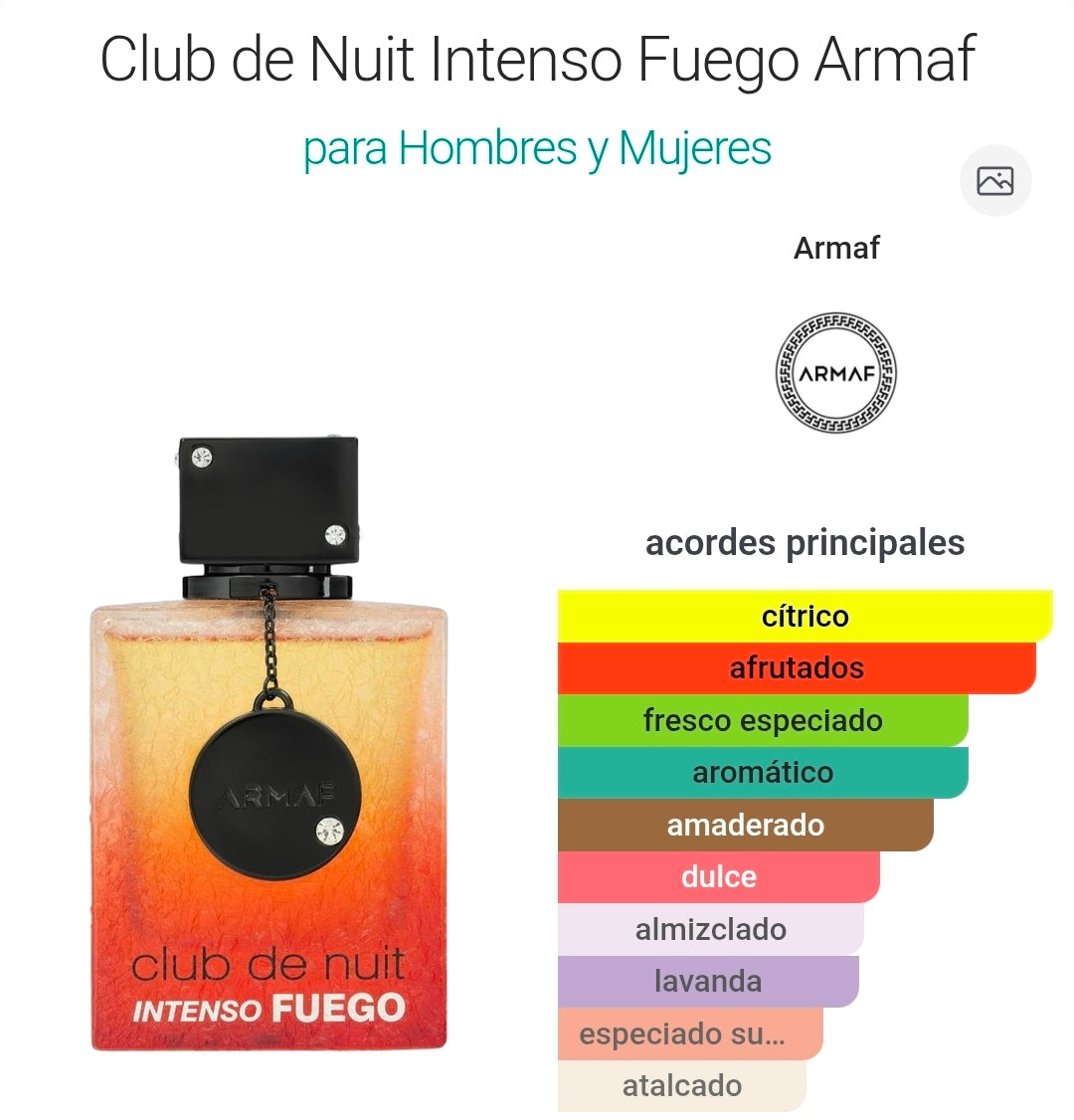Club de Nuit Intenso Fuego EDP 3.4oz