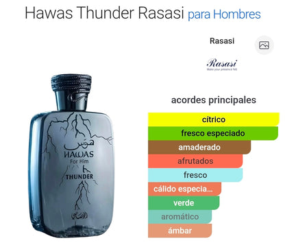 Hawas Thunder de Rasasi EDP 3.4oz