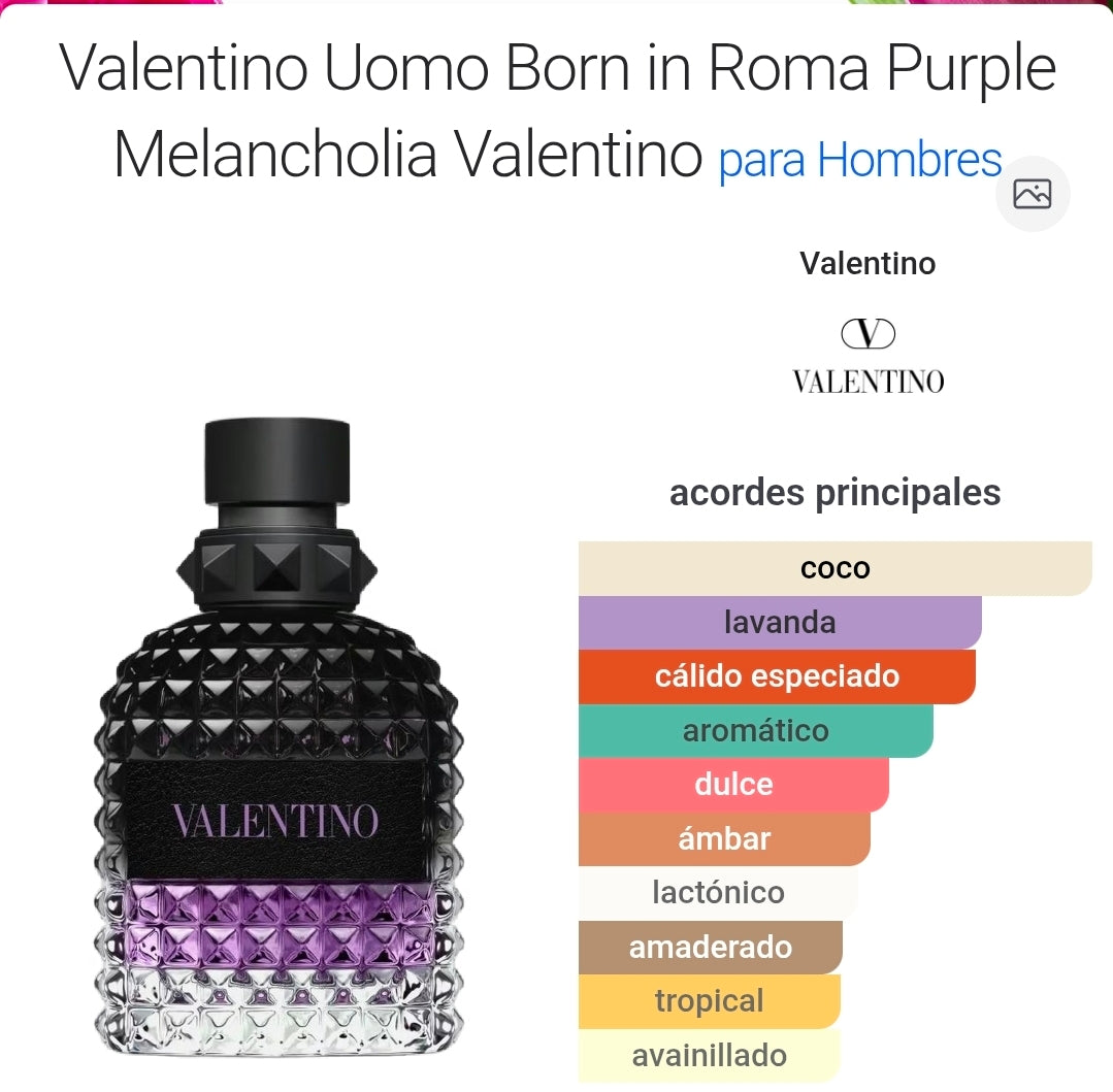 Valentino Uomo Born In Roma Purple Melancholia EDT 3.38oz