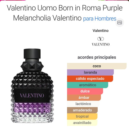 Valentino Uomo Born In Roma Purple Melancholia EDT 3.38oz