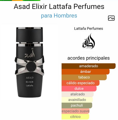 Asad Elixir de Lattafa EDP 3.4oz