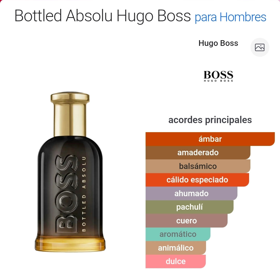 Bottled Absolu de Hugo Boss Parfum Intense 3.3oz