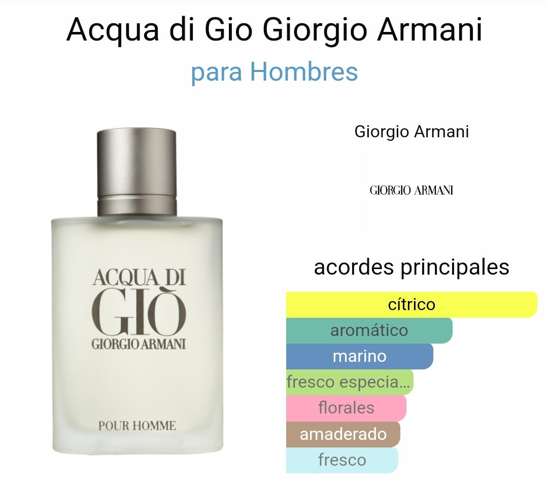 Acqua di Gio de Giorgio Armani 3.4oz edt