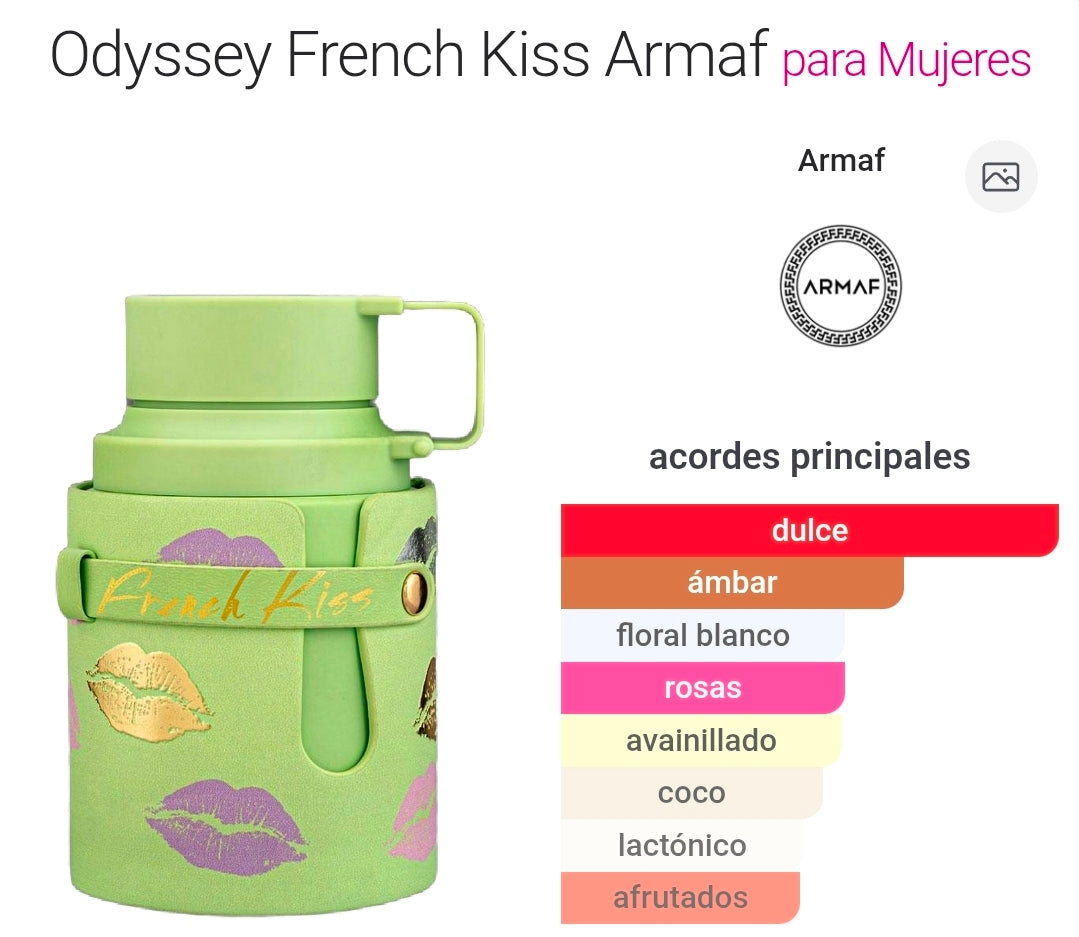 French Kiss Odyssey Armaf 3.4oz