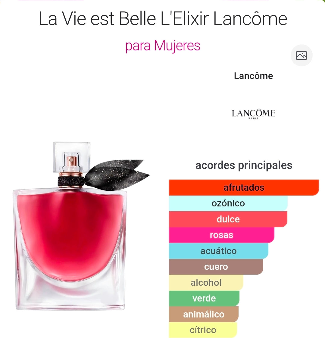 La Vie est Belle L'Elixir de Lancôme 3.4oz