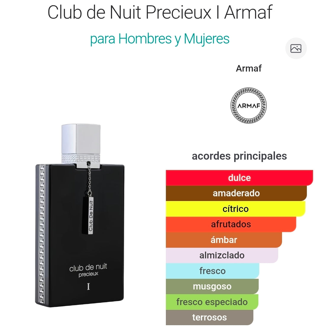 Club de Nuit Precieux I de Armaf 1.87oz