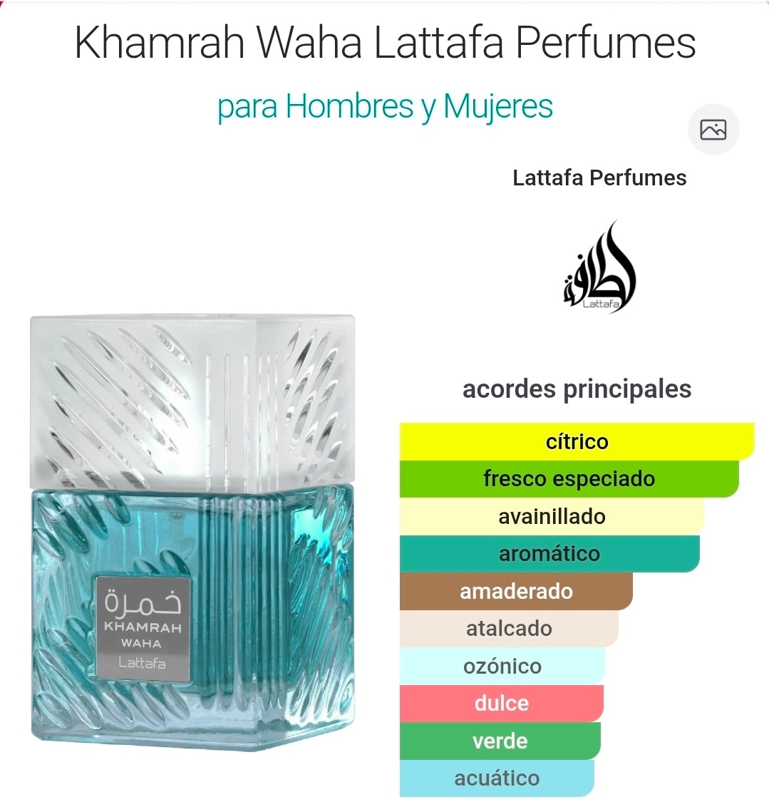 Khamrah Waha Lattafa 3.4oz